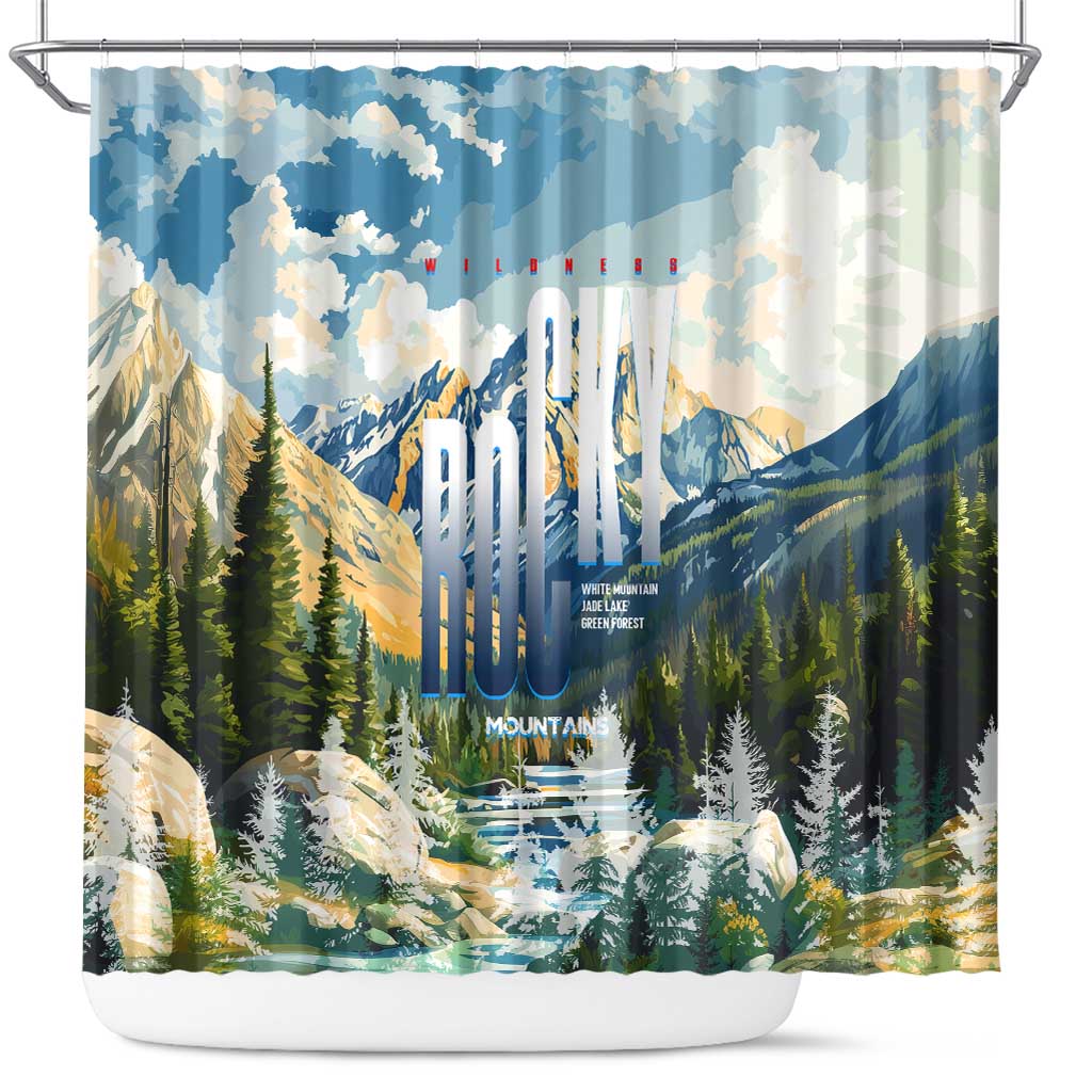 Wilderness of Rocky Mountains Shower Curtain DT02
