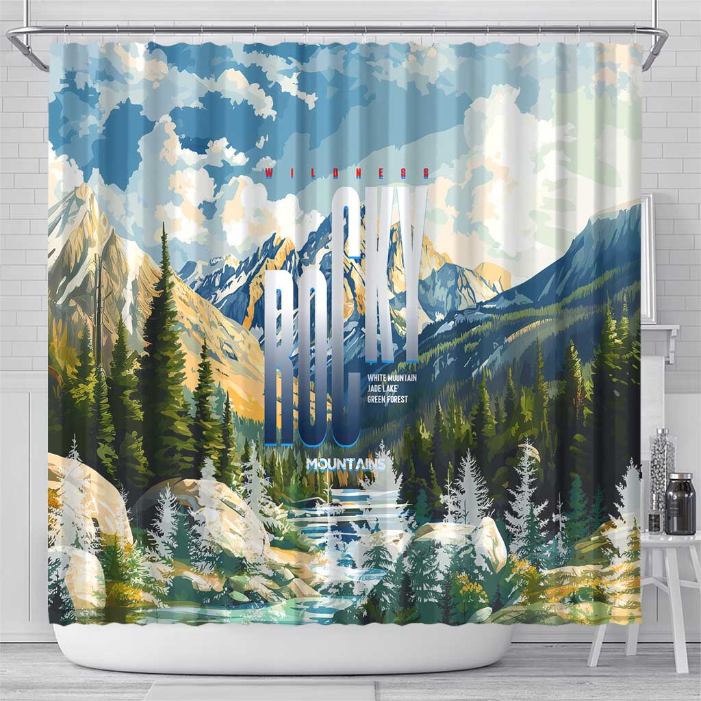 Wilderness of Rocky Mountains Shower Curtain DT02