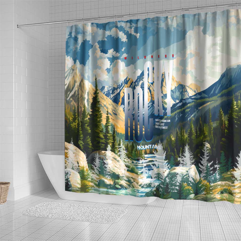 Wilderness of Rocky Mountains Shower Curtain DT02