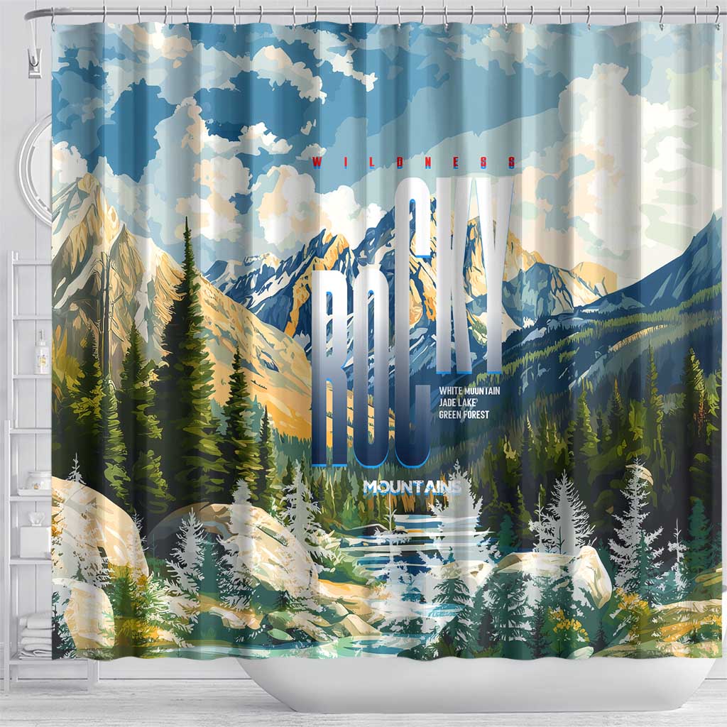 Wilderness of Rocky Mountains Shower Curtain DT02