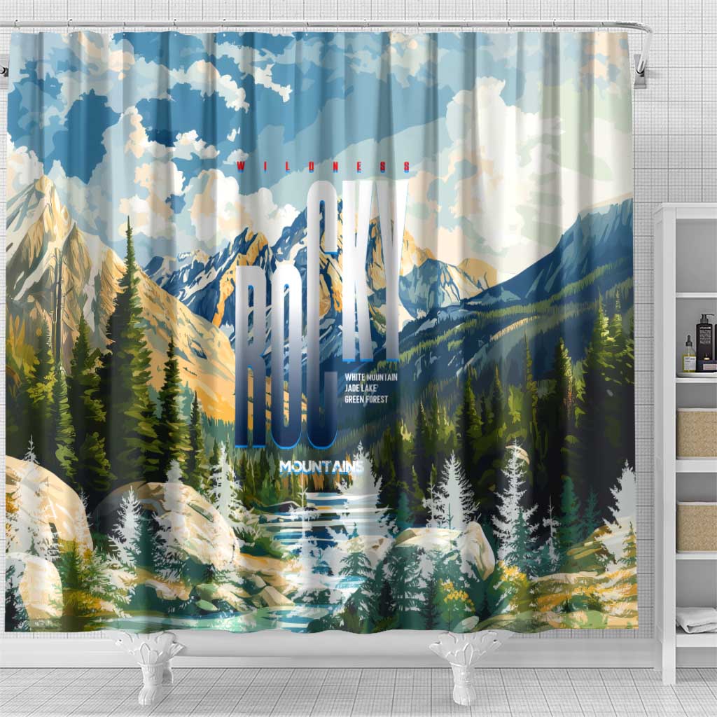 Wilderness of Rocky Mountains Shower Curtain DT02