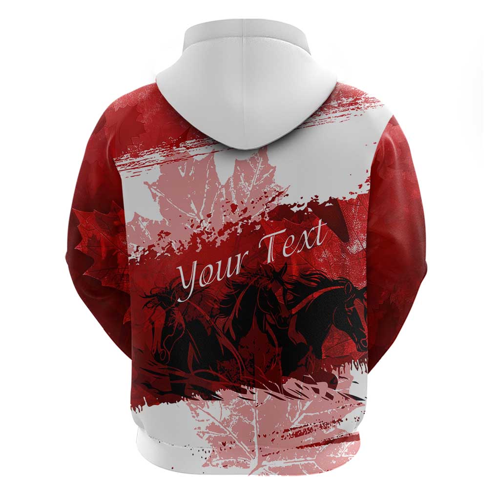 Personalized Canadian Horse Hoodie Canada Maple Leaf DT02