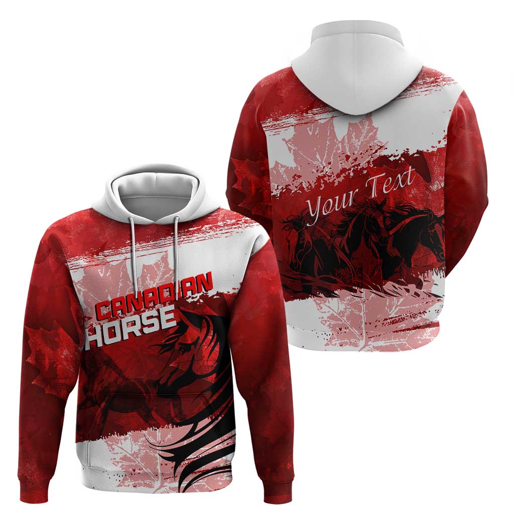Personalized Canadian Horse Hoodie Canada Maple Leaf DT02