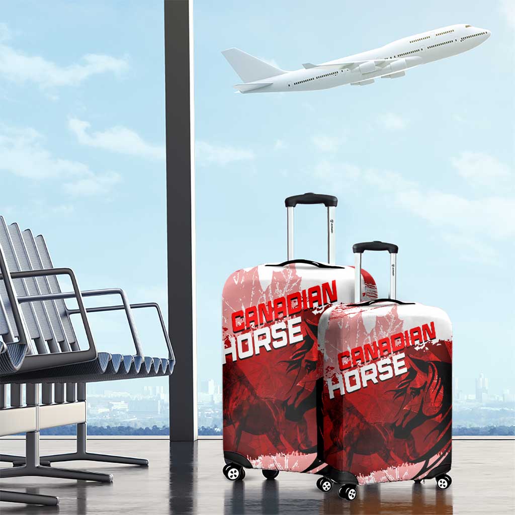 Canadian Horse Luggage Cover Canada Maple Leaf DT02