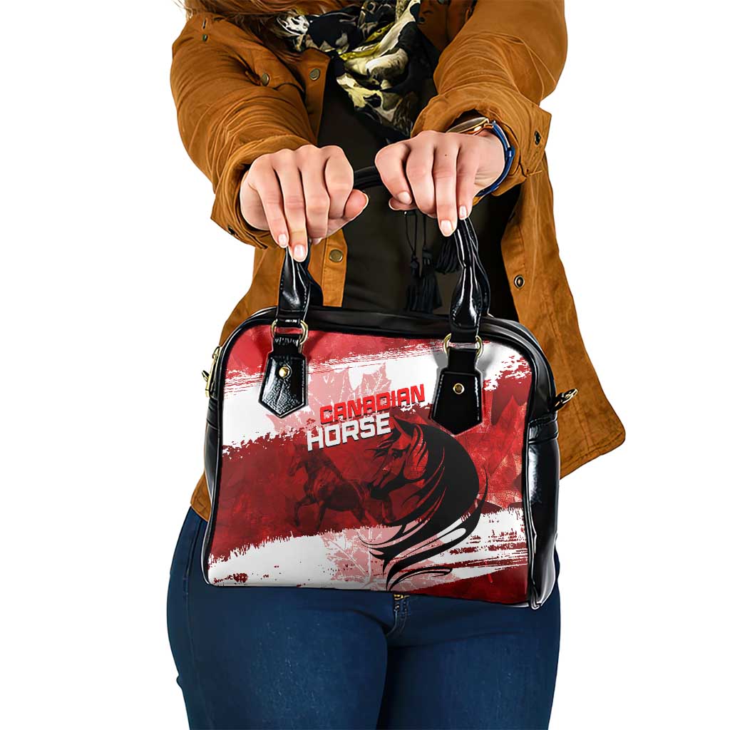 Canadian Horse Shoulder Handbag Canada Maple Leaf DT02