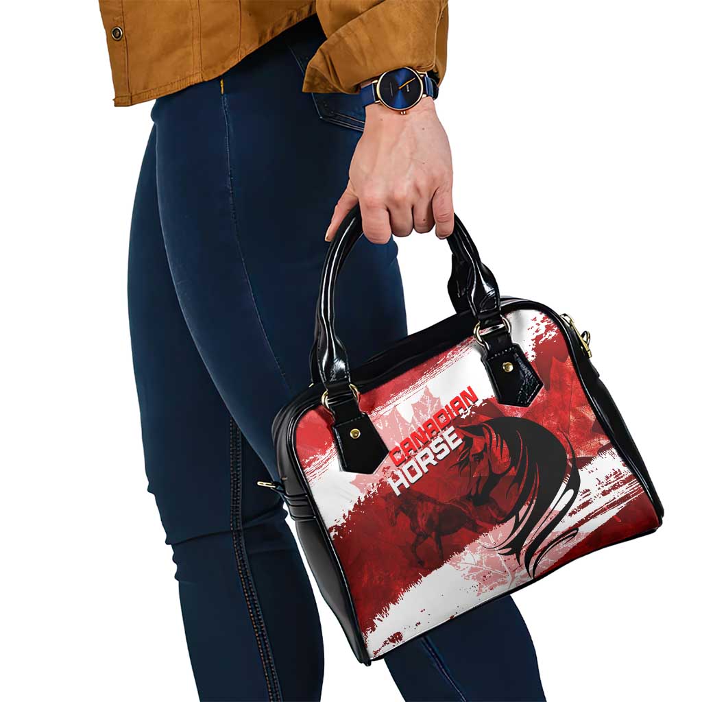 Canadian Horse Shoulder Handbag Canada Maple Leaf DT02