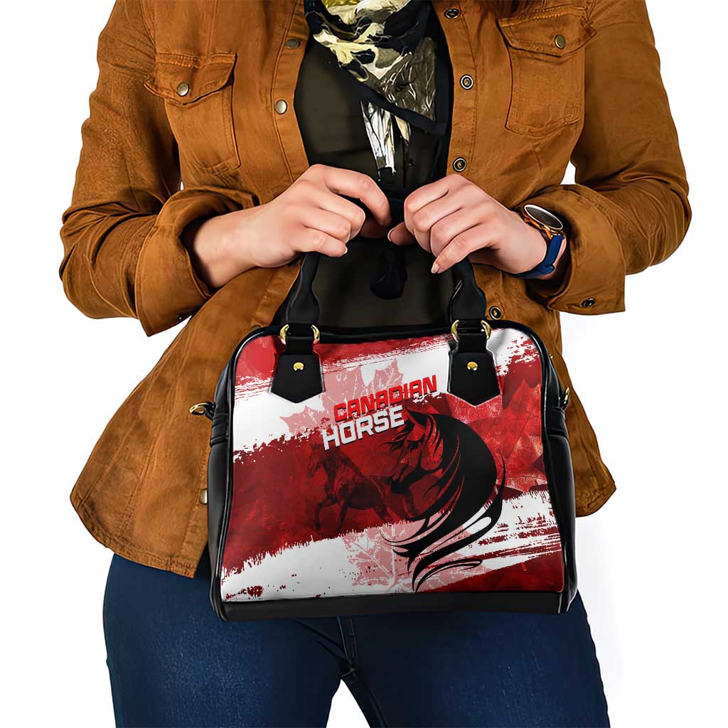 Canadian Horse Shoulder Handbag Canada Maple Leaf DT02