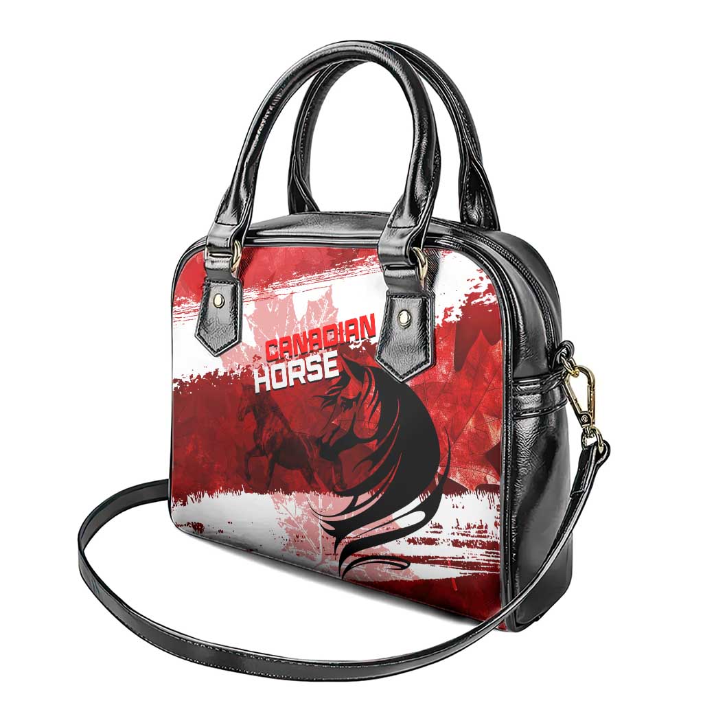 Canadian Horse Shoulder Handbag Canada Maple Leaf DT02