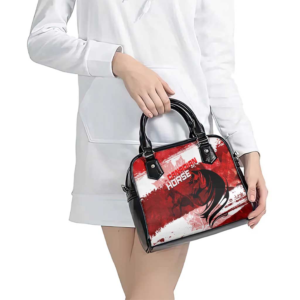 Canadian Horse Shoulder Handbag Canada Maple Leaf DT02