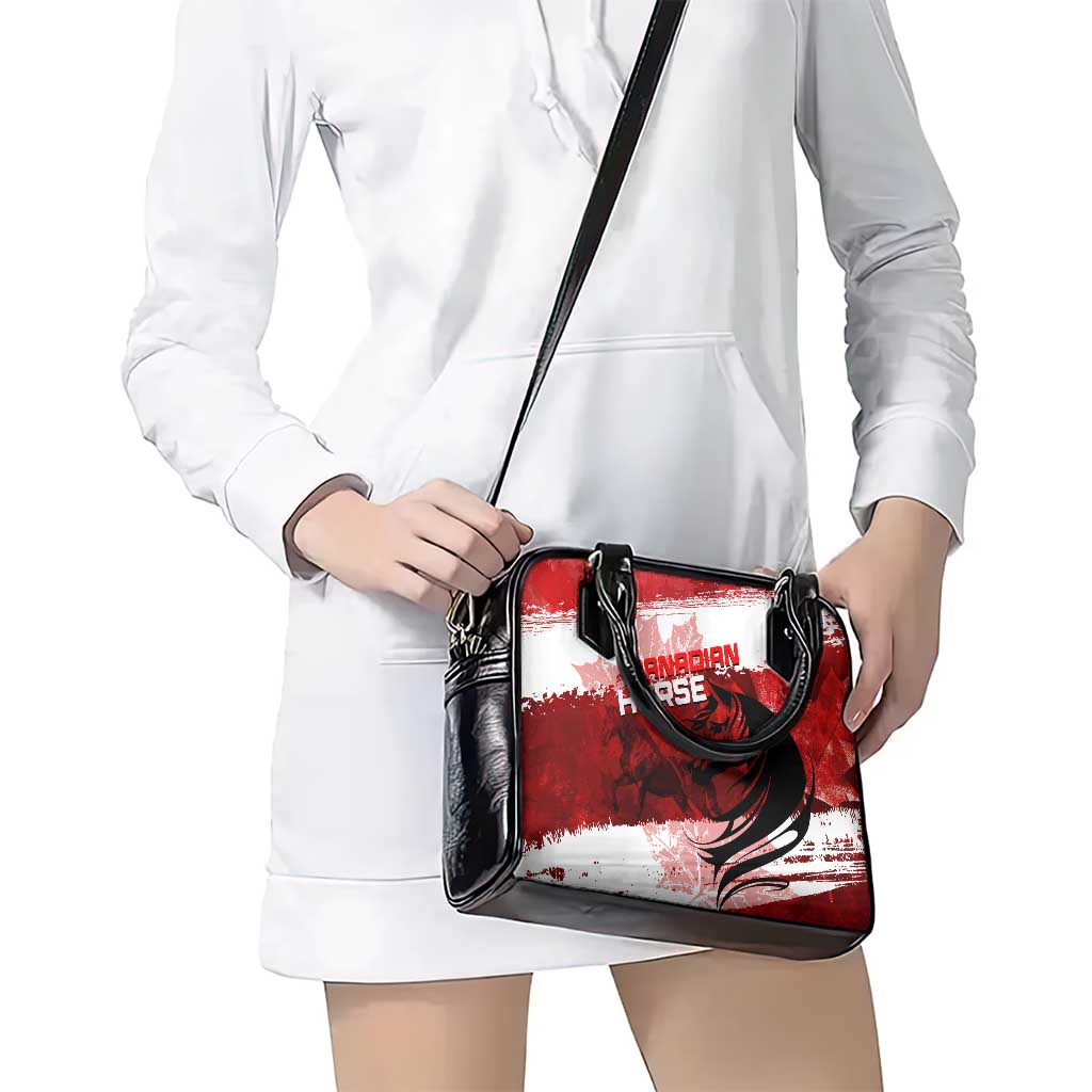 Canadian Horse Shoulder Handbag Canada Maple Leaf DT02