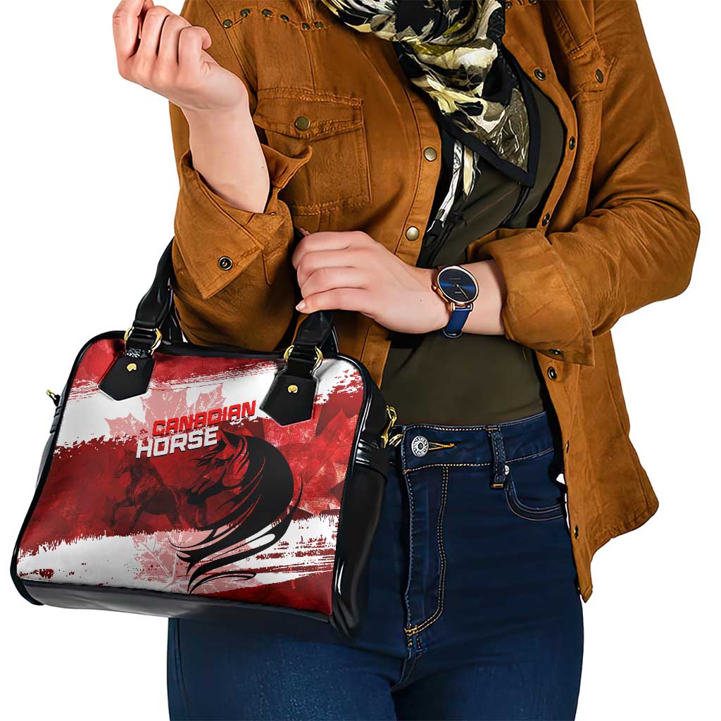 Canadian Horse Shoulder Handbag Canada Maple Leaf DT02