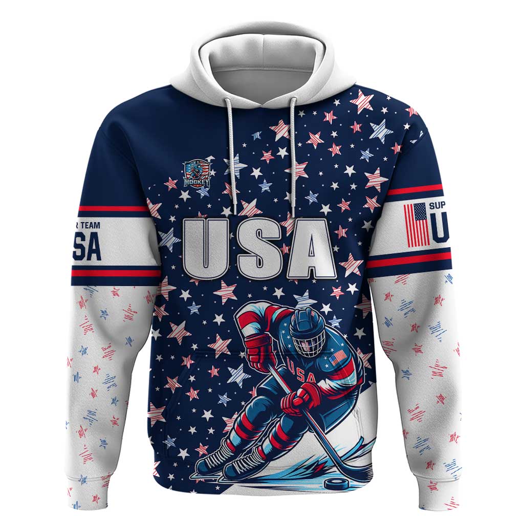 USA Ice Hockey Hoodie Summer Paris 2024 DT02