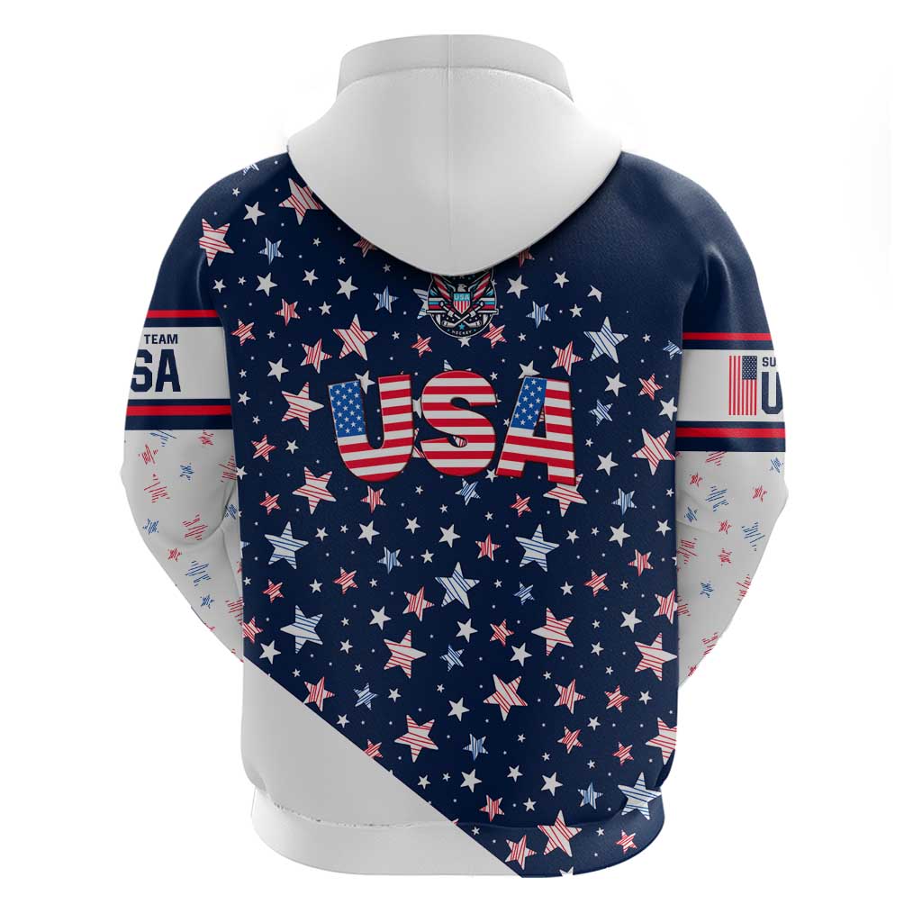 USA Ice Hockey Hoodie Summer Paris 2024 DT02