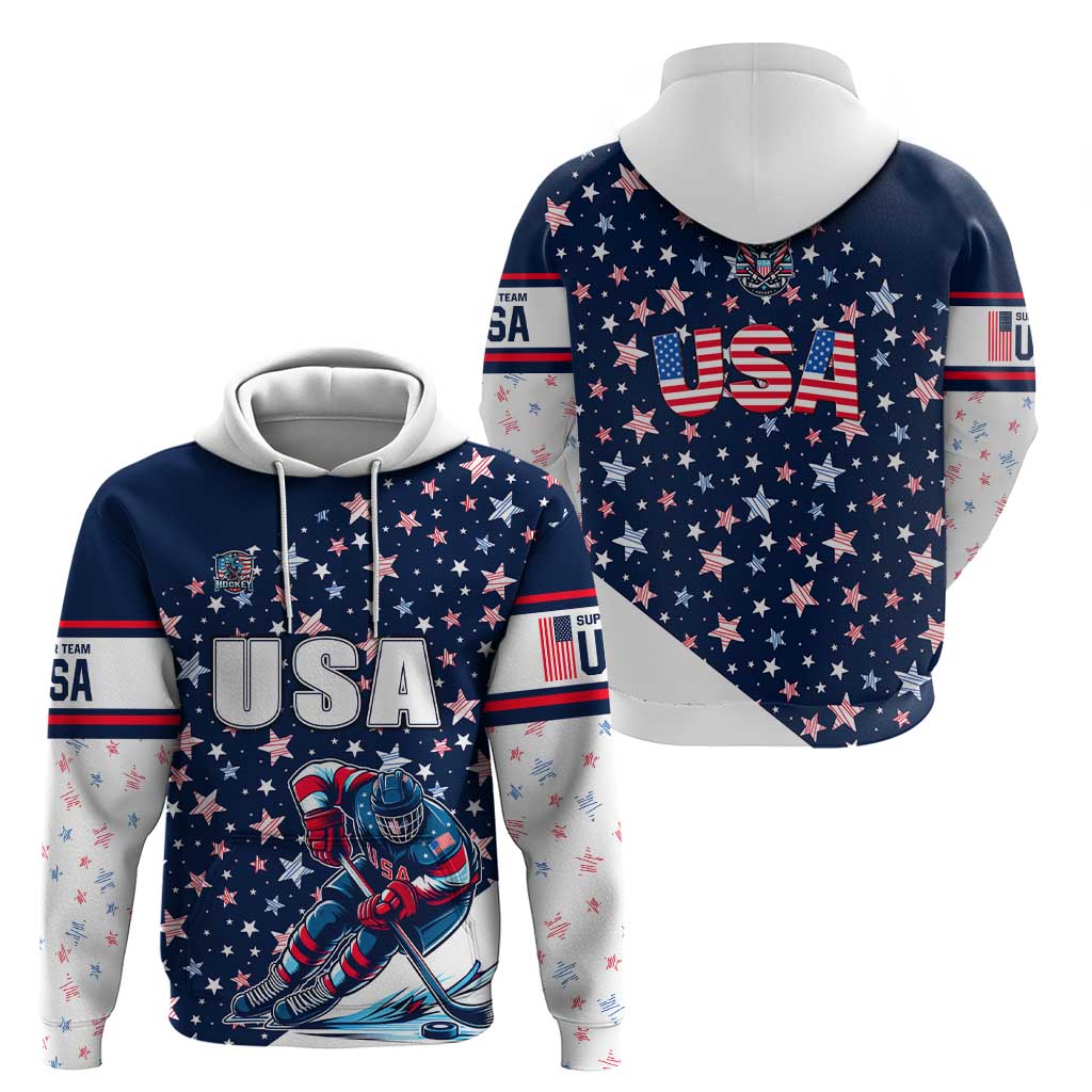 USA Ice Hockey Hoodie Summer Paris 2024 DT02