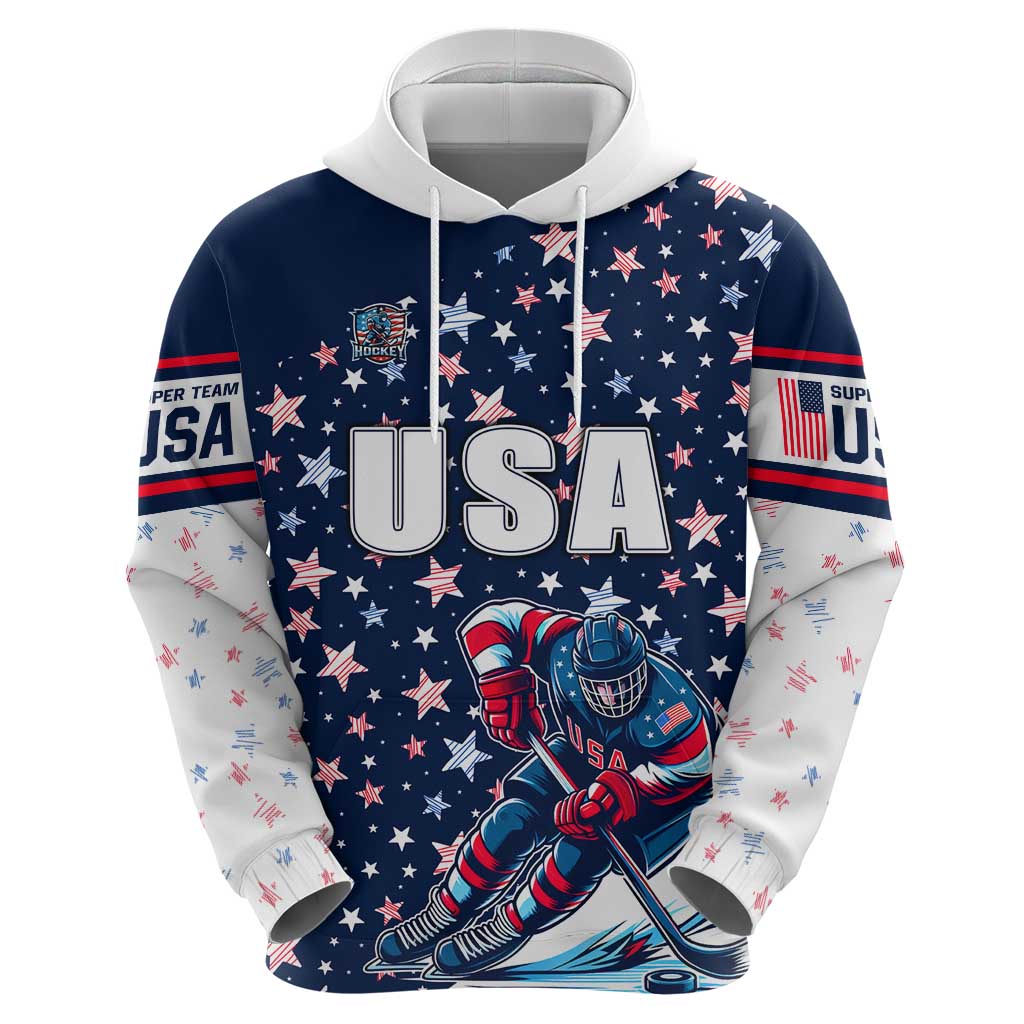 USA Ice Hockey Hoodie Summer Paris 2024 DT02