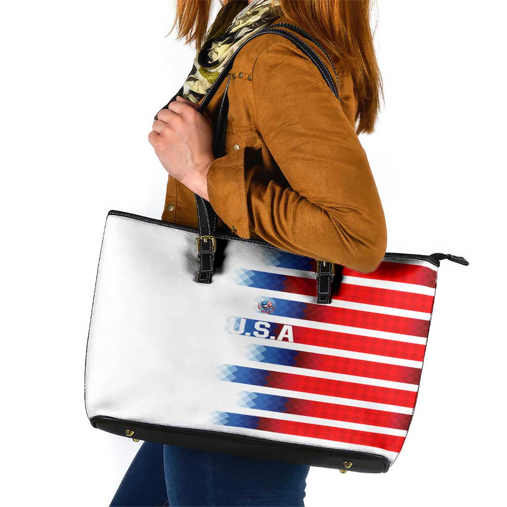 USA Soccer Leather Tote Bag Summer Paris 2024 DT02
