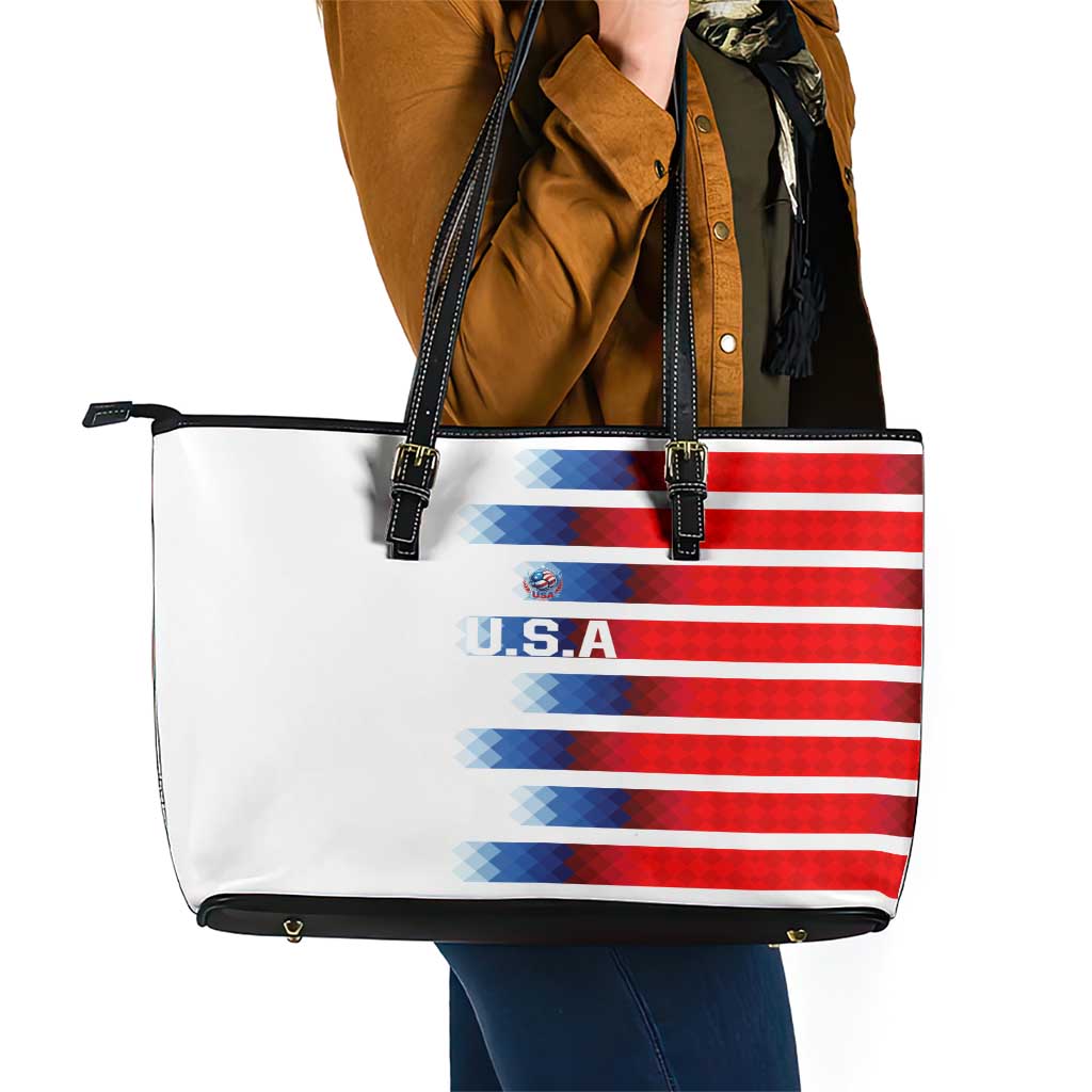 USA Soccer Leather Tote Bag Summer Paris 2024 DT02