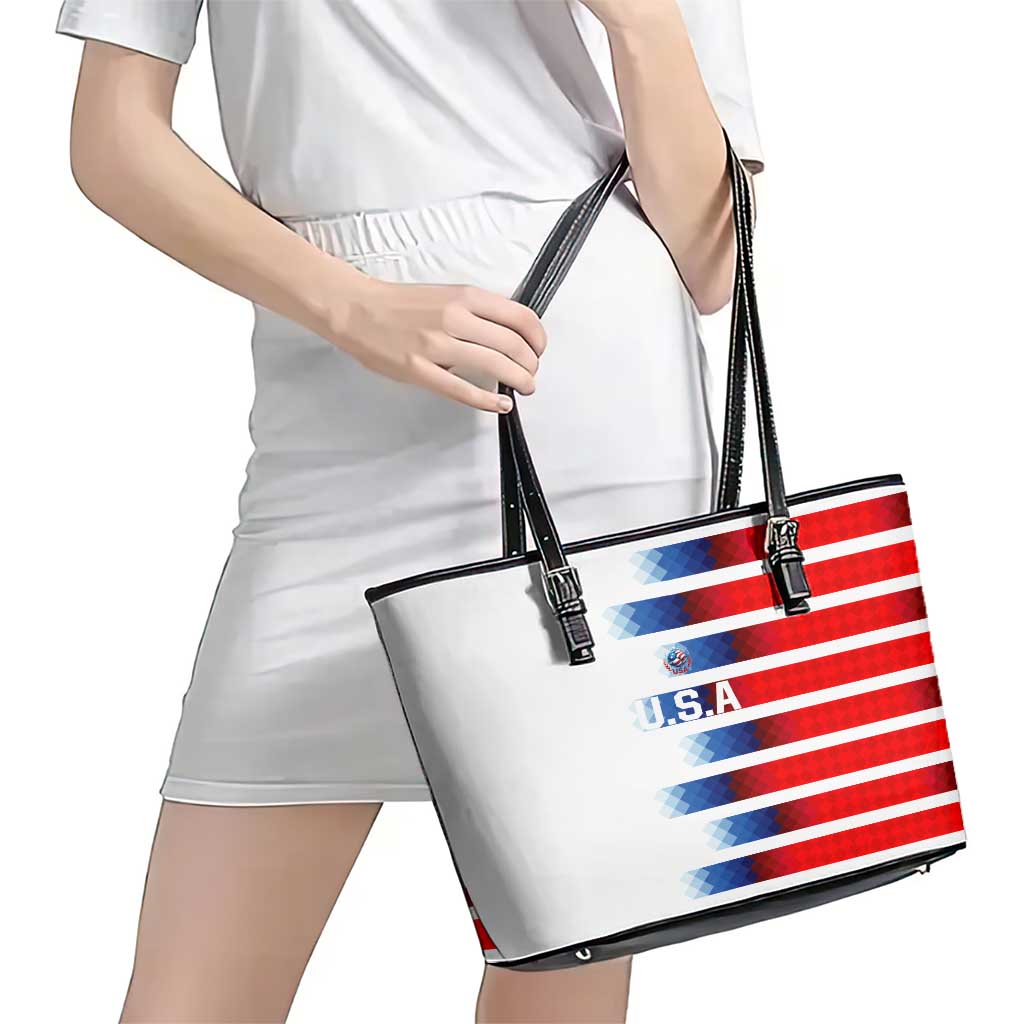 USA Soccer Leather Tote Bag Summer Paris 2024 DT02
