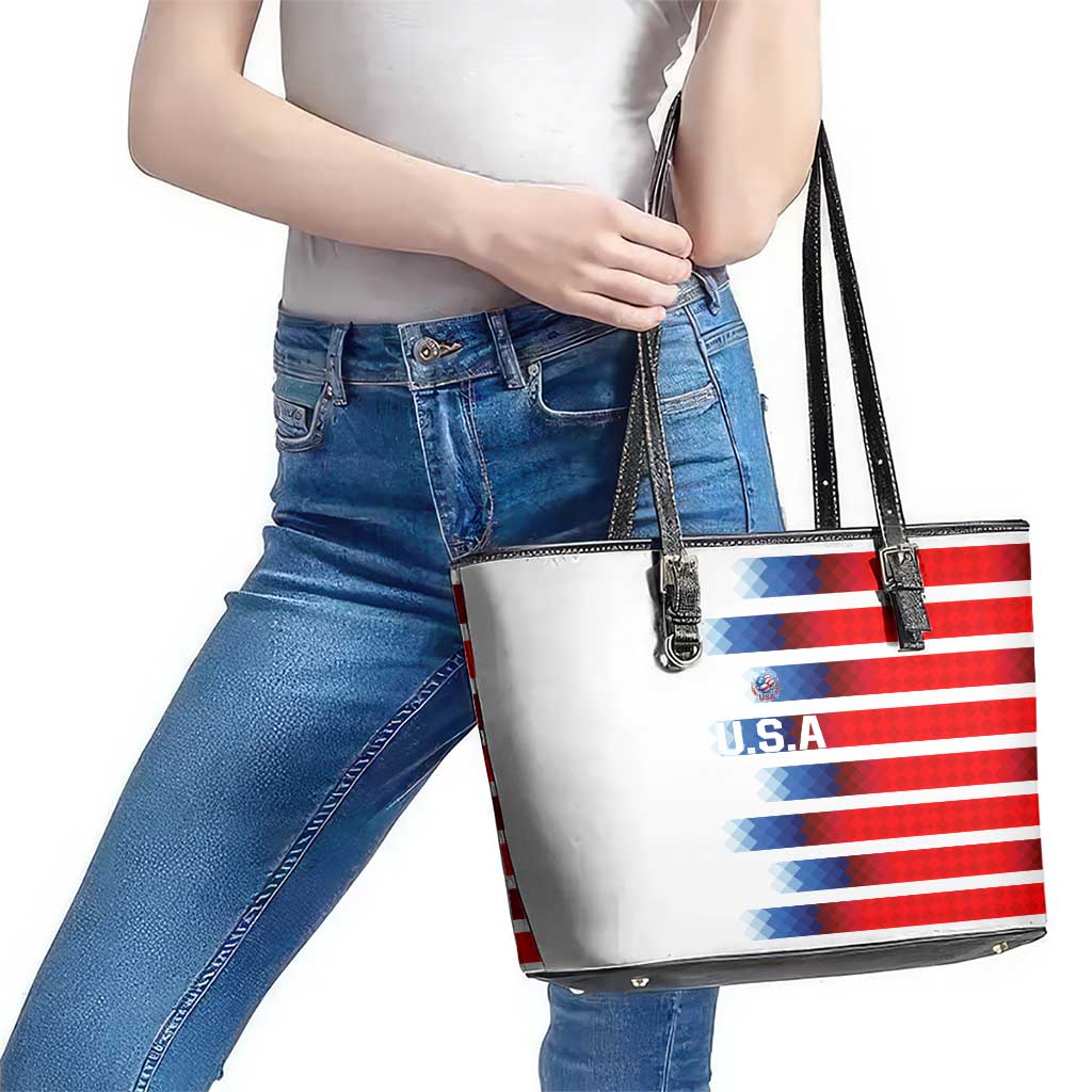 USA Soccer Leather Tote Bag Summer Paris 2024 DT02