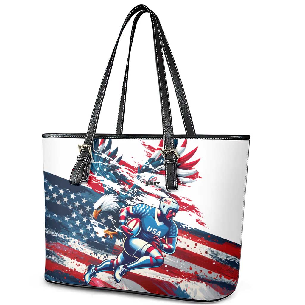 USA Rugby Leather Tote Bag Summer Paris 2024 DT02