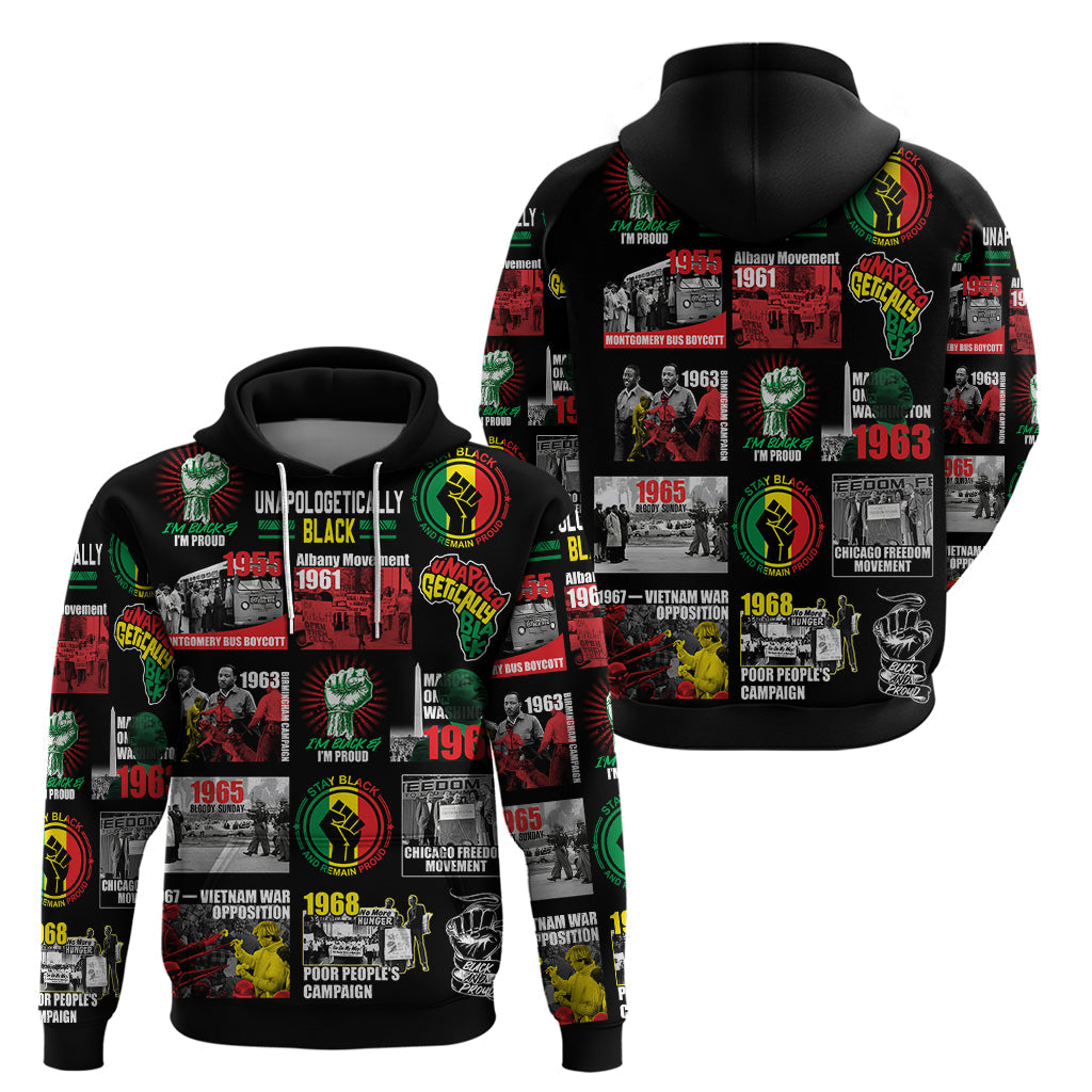 Civil Rights Movement Hoodie Poster Art Black Pride DT02
