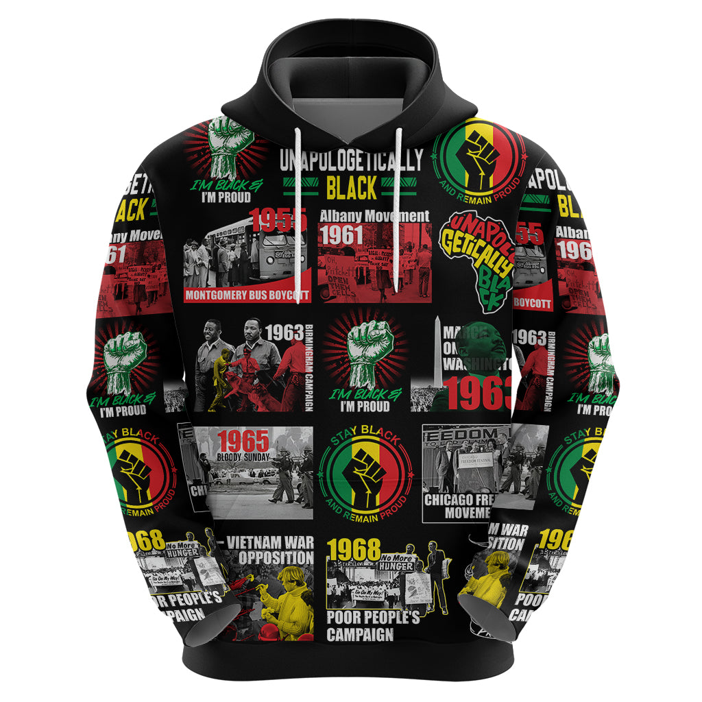 Civil Rights Movement Hoodie Poster Art Black Pride DT02
