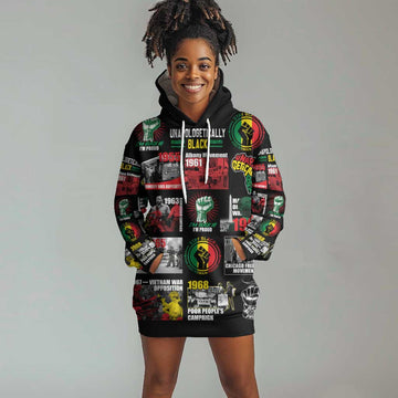 Civil Rights Movement Hoodie Dress Poster Art Black Pride DT02