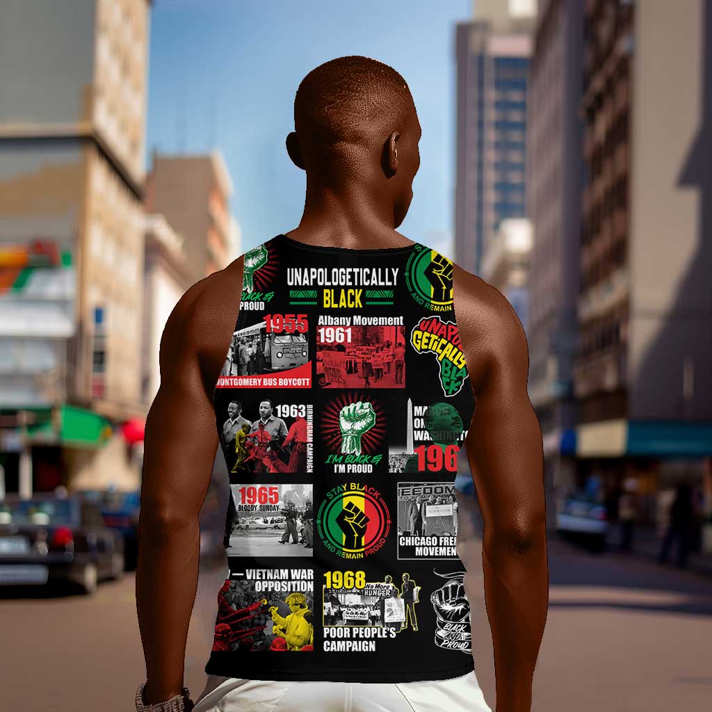 Civil Rights Movement Men Tank Top Poster Art Black Pride DT02