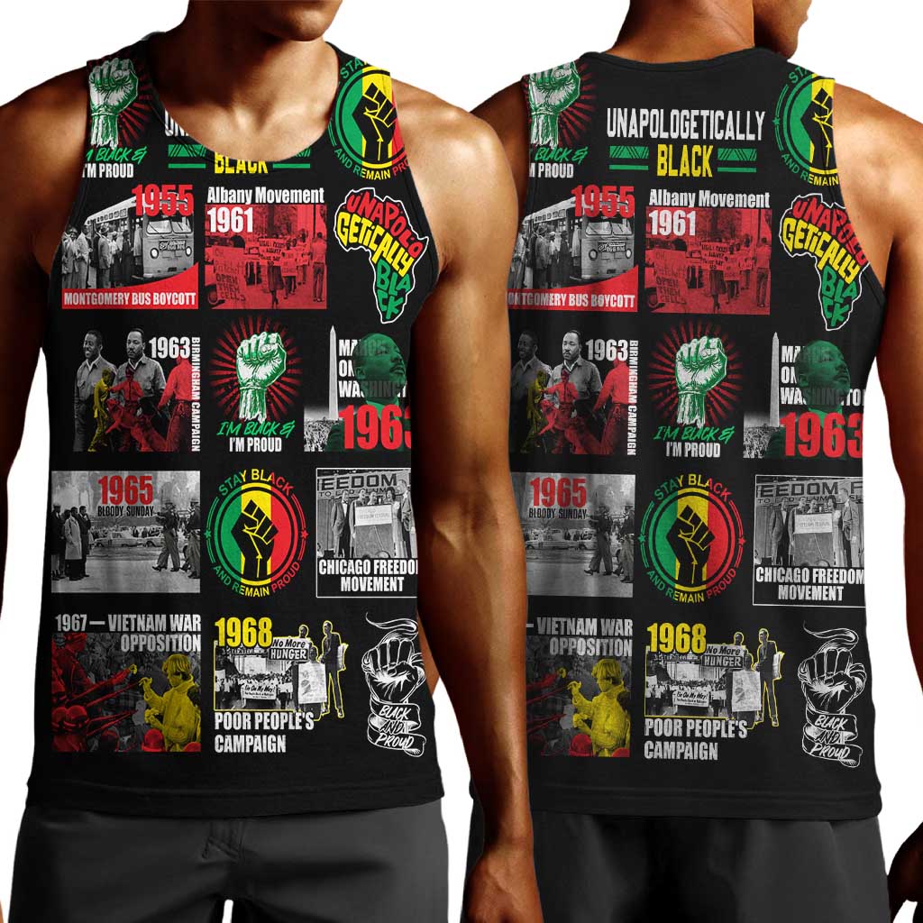 Civil Rights Movement Men Tank Top Poster Art Black Pride DT02