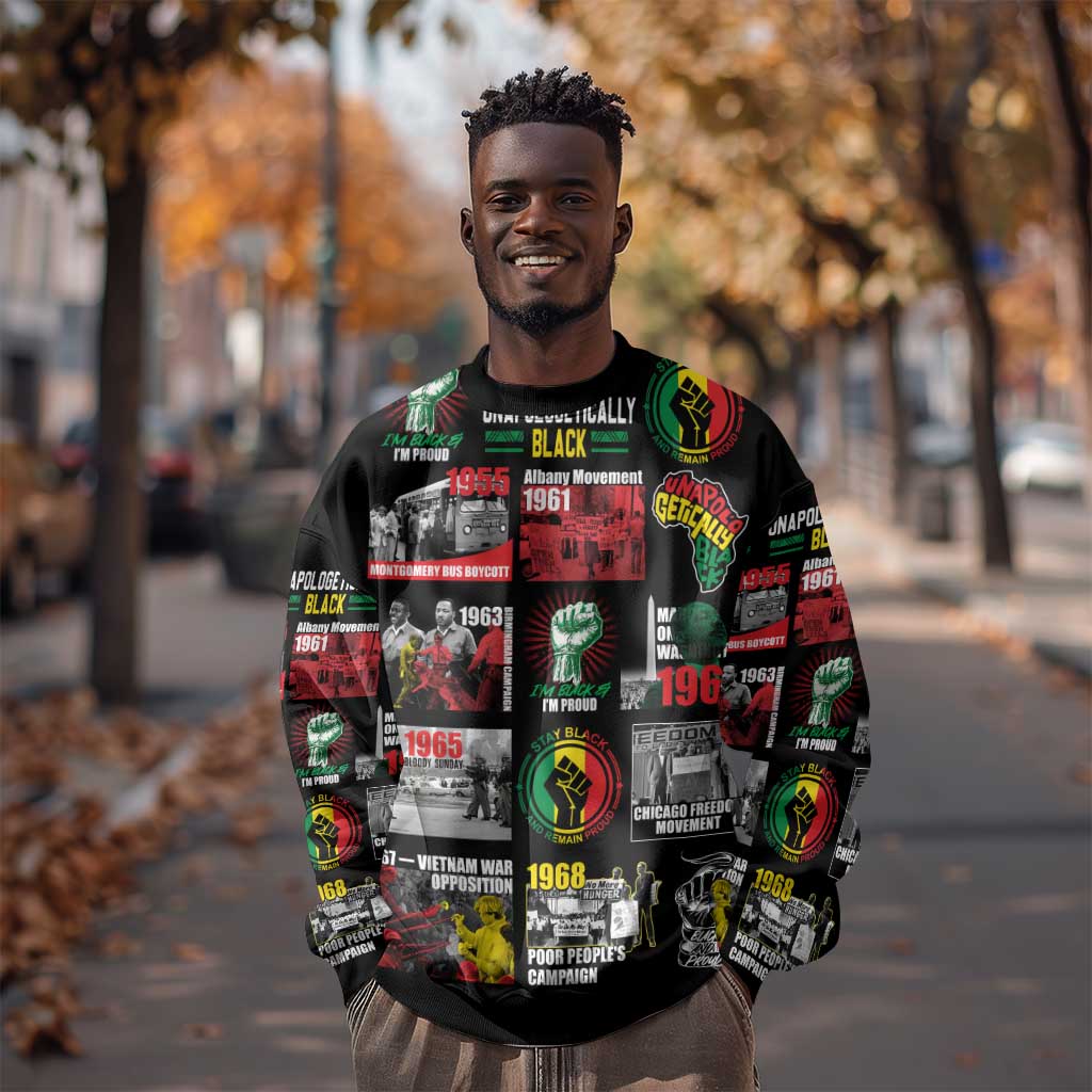 Civil Rights Movement Sweatshirt Poster Art Black Pride DT02