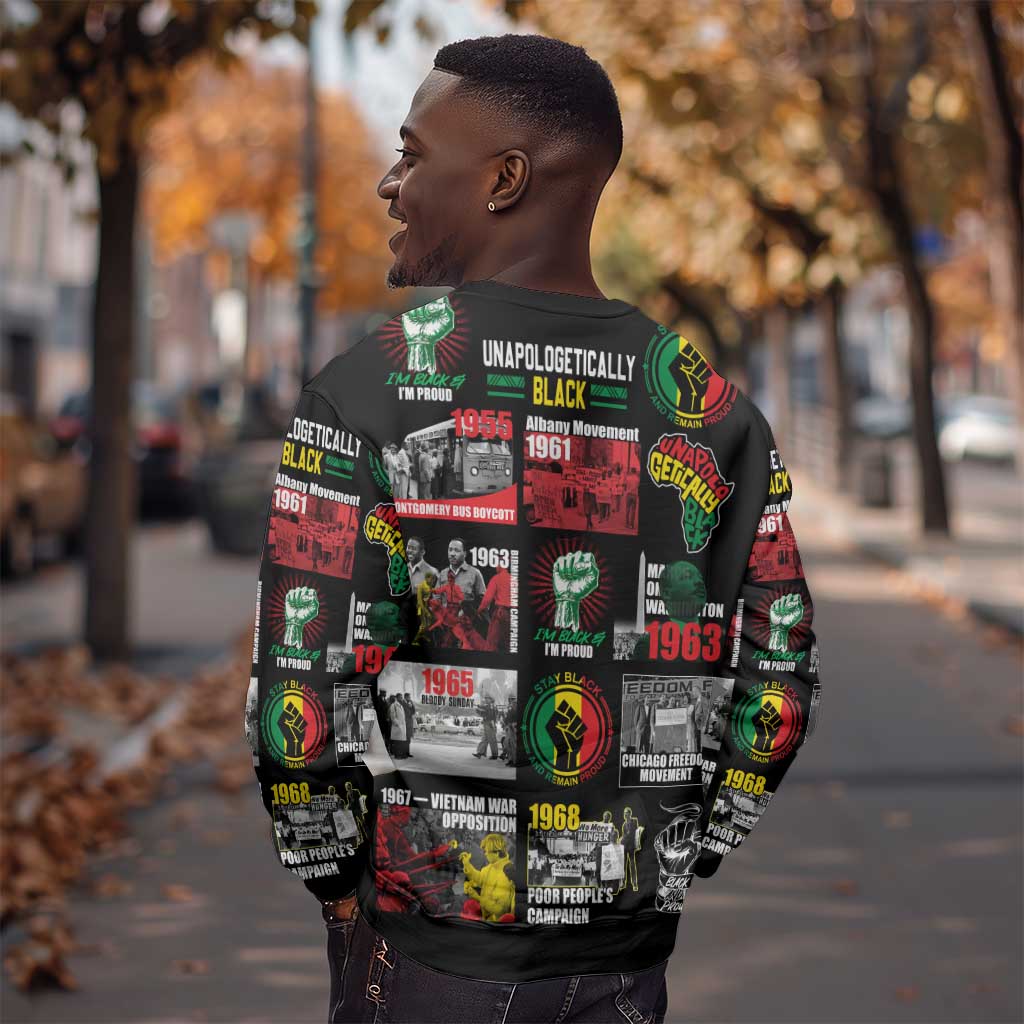 Civil Rights Movement Sweatshirt Poster Art Black Pride DT02