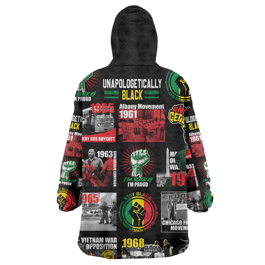 Civil Rights Movement Wearable Blanket Hoodie Poster Art Black Pride DT02