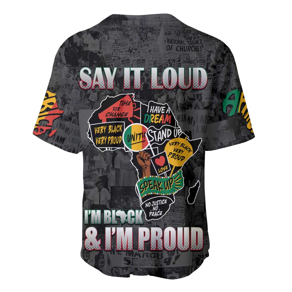 I'm Black and I'm Proud - Personalized African Baseball Jersey DT02