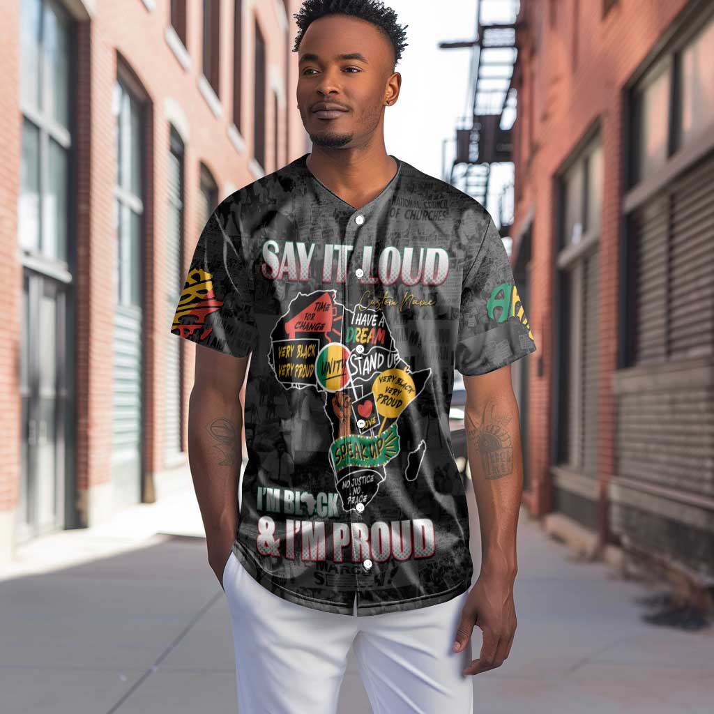 I'm Black and I'm Proud - Personalized African Baseball Jersey DT02
