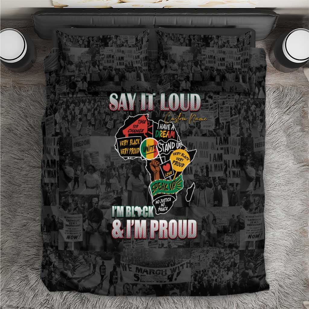 I'm Black and I'm Proud - Personalized African Bedding Set DT02