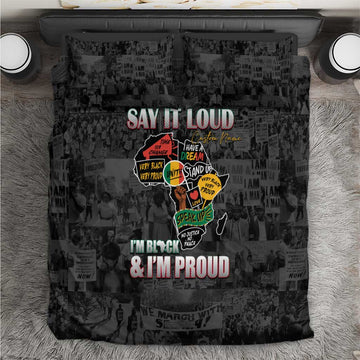 I'm Black and I'm Proud - Personalized African Bedding Set DT02