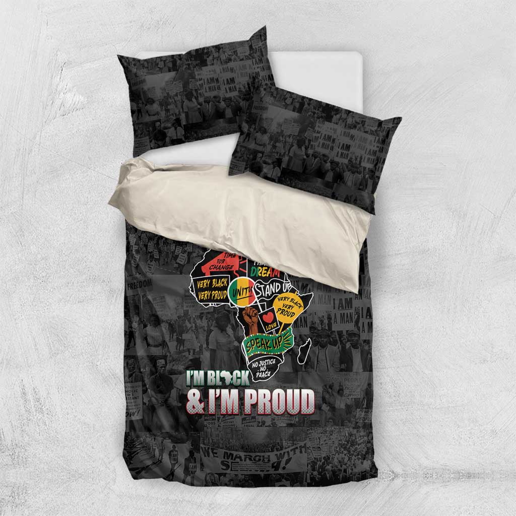 I'm Black and I'm Proud - Personalized African Bedding Set DT02