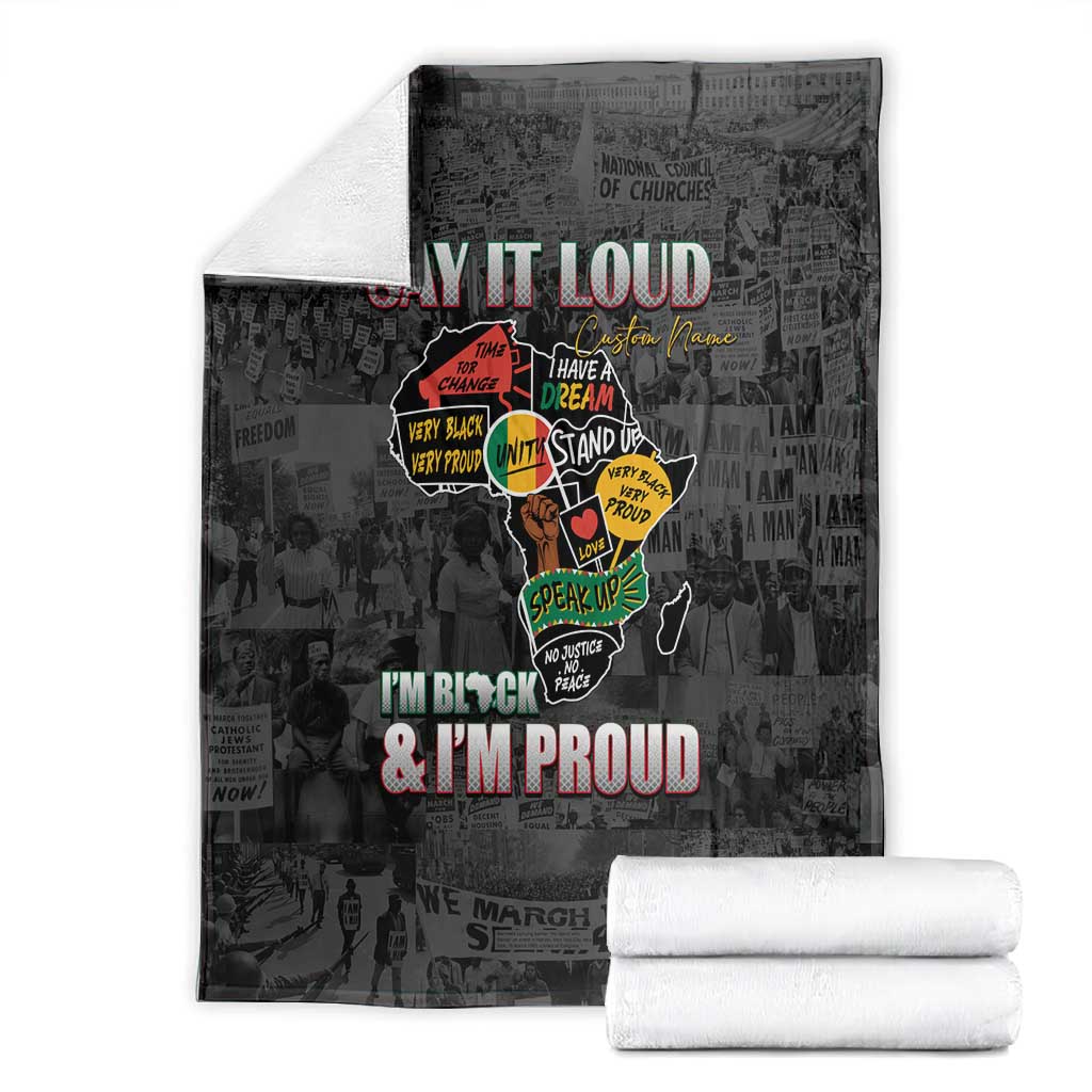 I'm Black and I'm Proud - Personalized African Blanket DT02