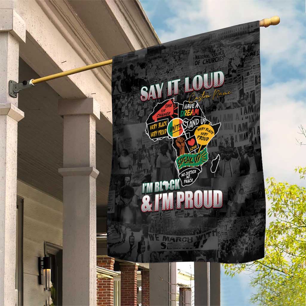 I'm Black and I'm Proud - Personalized African Garden Flag DT02