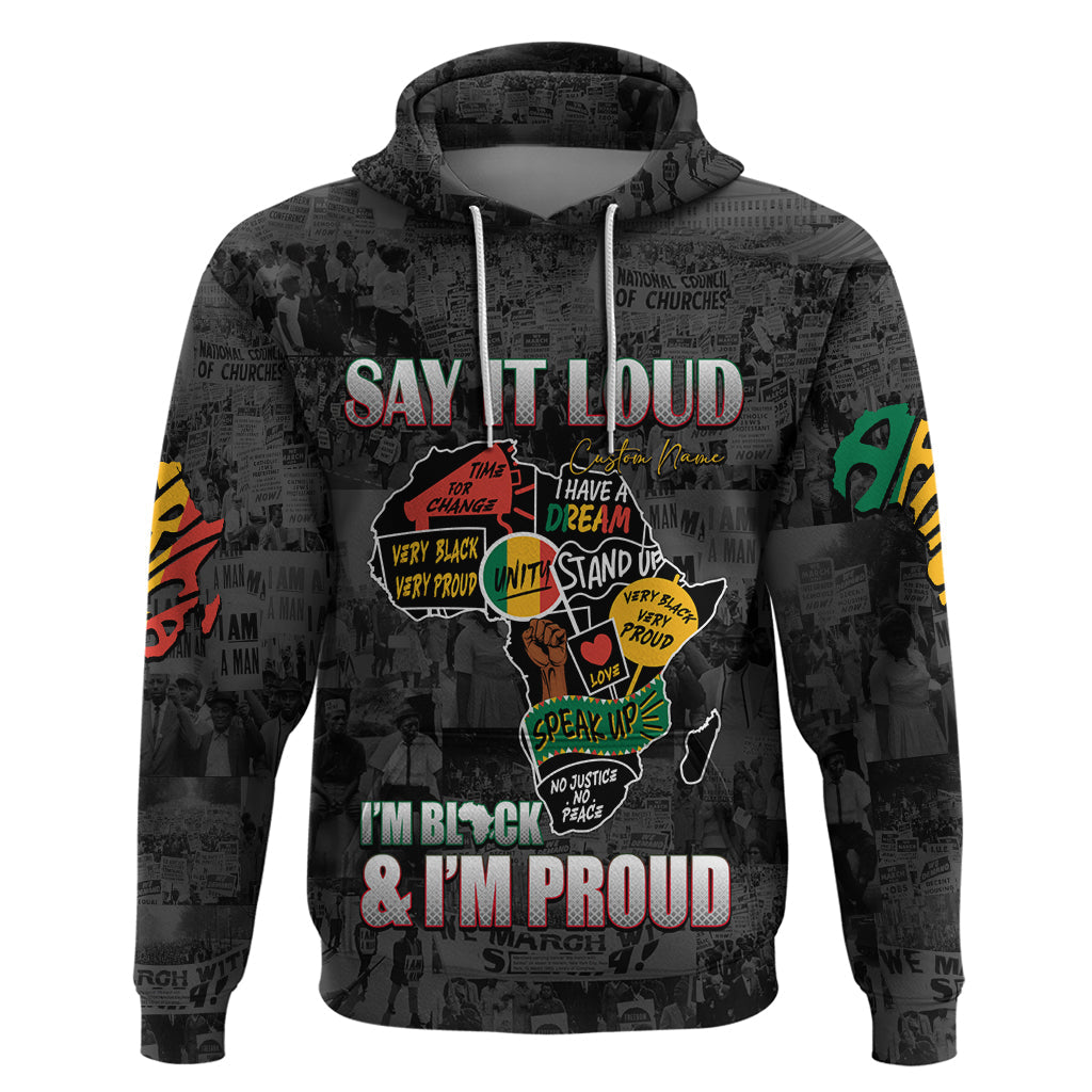 Personalized I'm Black and I'm Proud African Hoodie DT02