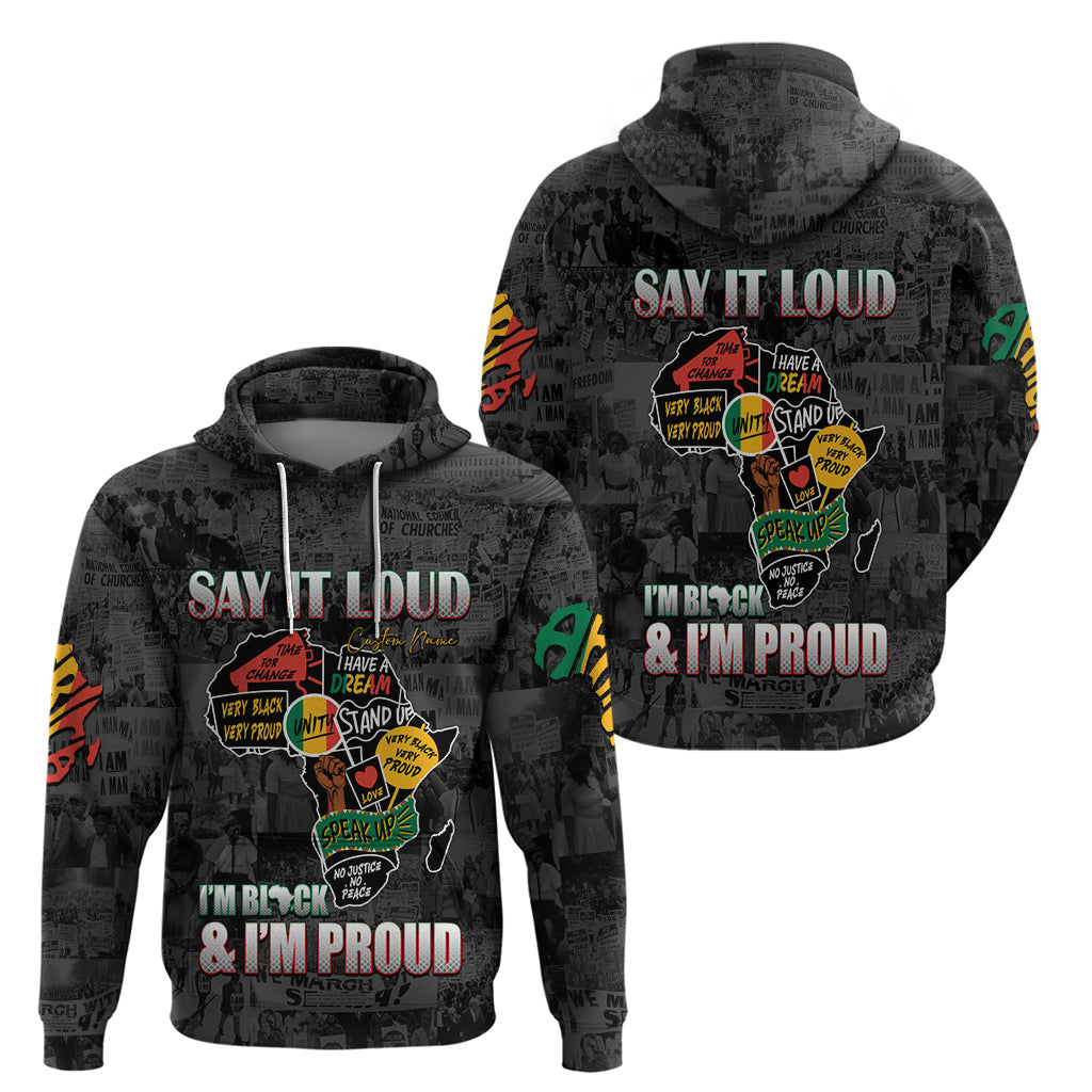 Personalized I'm Black and I'm Proud African Hoodie DT02