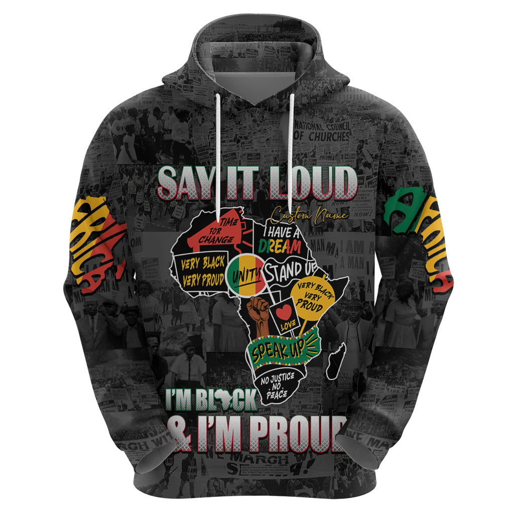 Personalized I'm Black and I'm Proud African Hoodie DT02