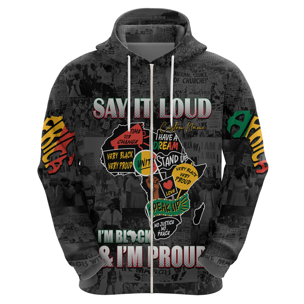 Personalized I'm Black and I'm Proud African Hoodie DT02
