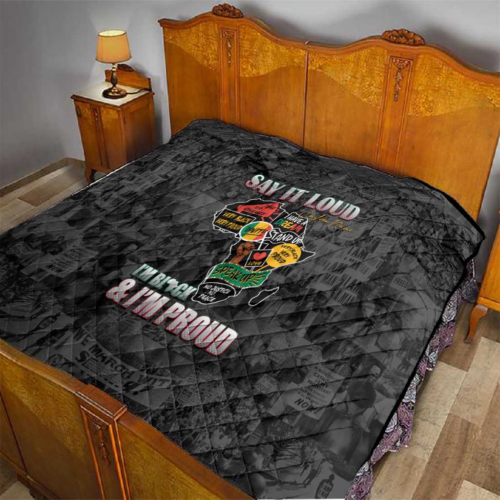 I'm Black and I'm Proud - Personalized African Quilt DT02