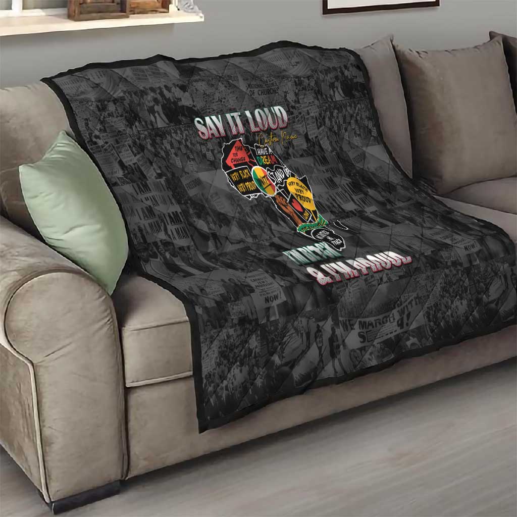 I'm Black and I'm Proud - Personalized African Quilt DT02