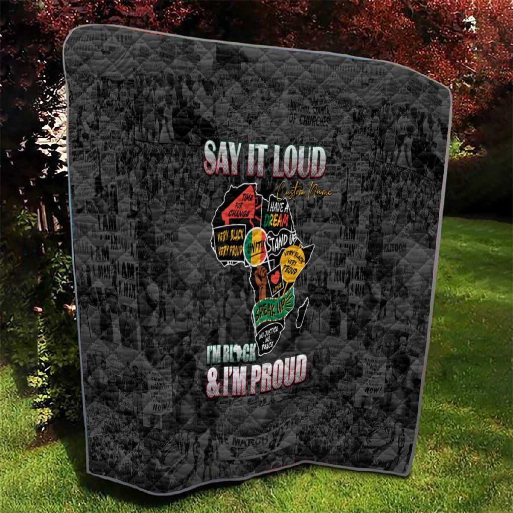 I'm Black and I'm Proud - Personalized African Quilt DT02