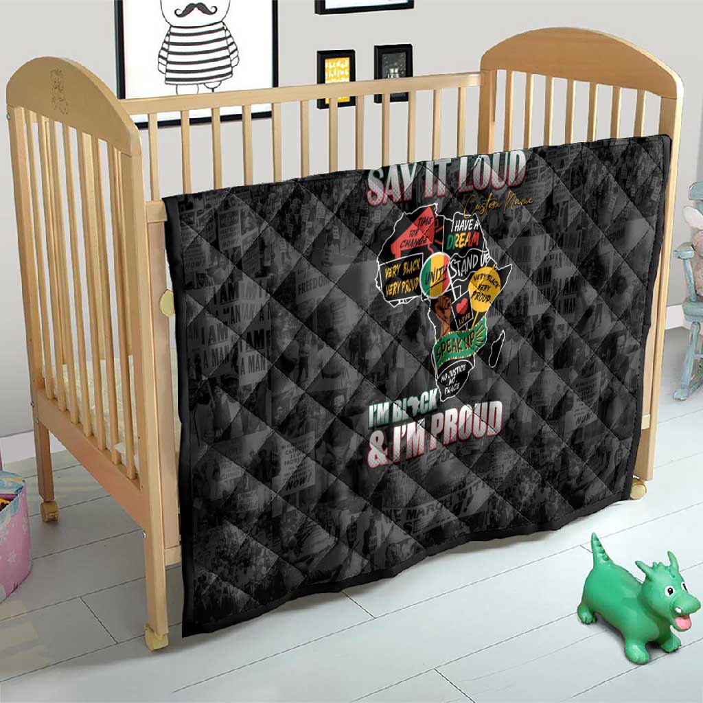 I'm Black and I'm Proud - Personalized African Quilt DT02