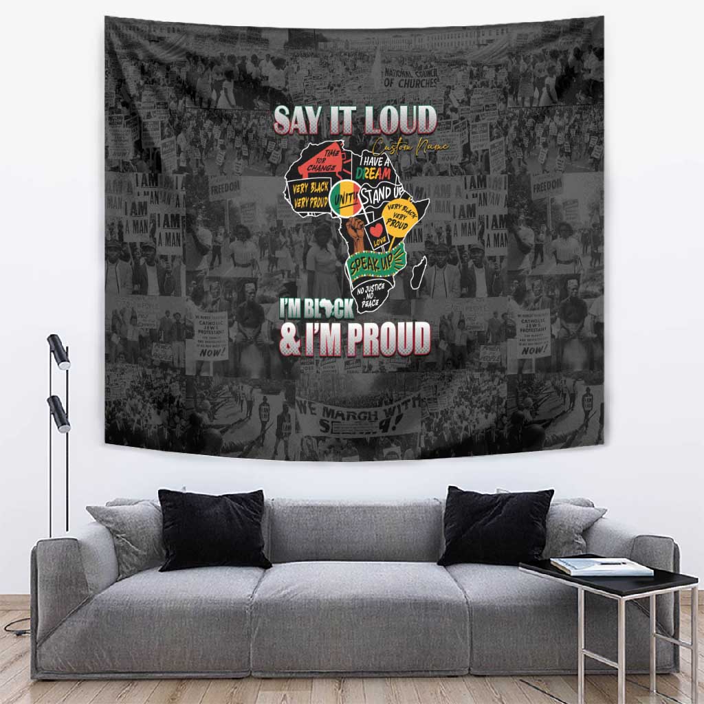 I'm Black and I'm Proud - Personalized African Tapestry DT02