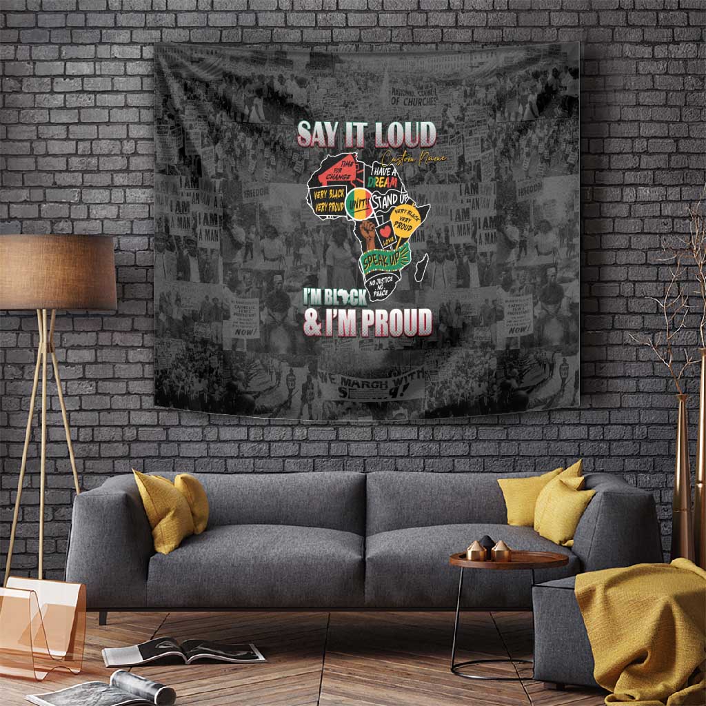 I'm Black and I'm Proud - Personalized African Tapestry DT02