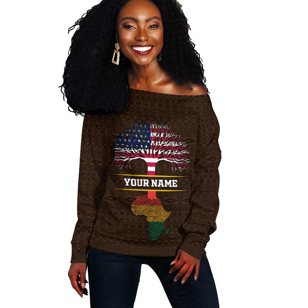 African Roots Design - Custom Personalized Off Shoulder Sweater DT02
